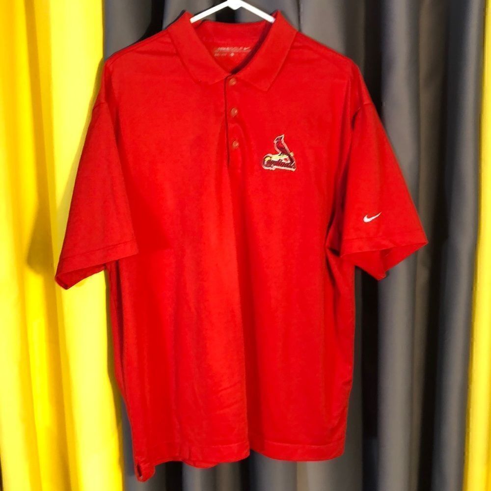 Nike Golf St Louis Cardinals Polo Shirt Mens XL Dri Fit